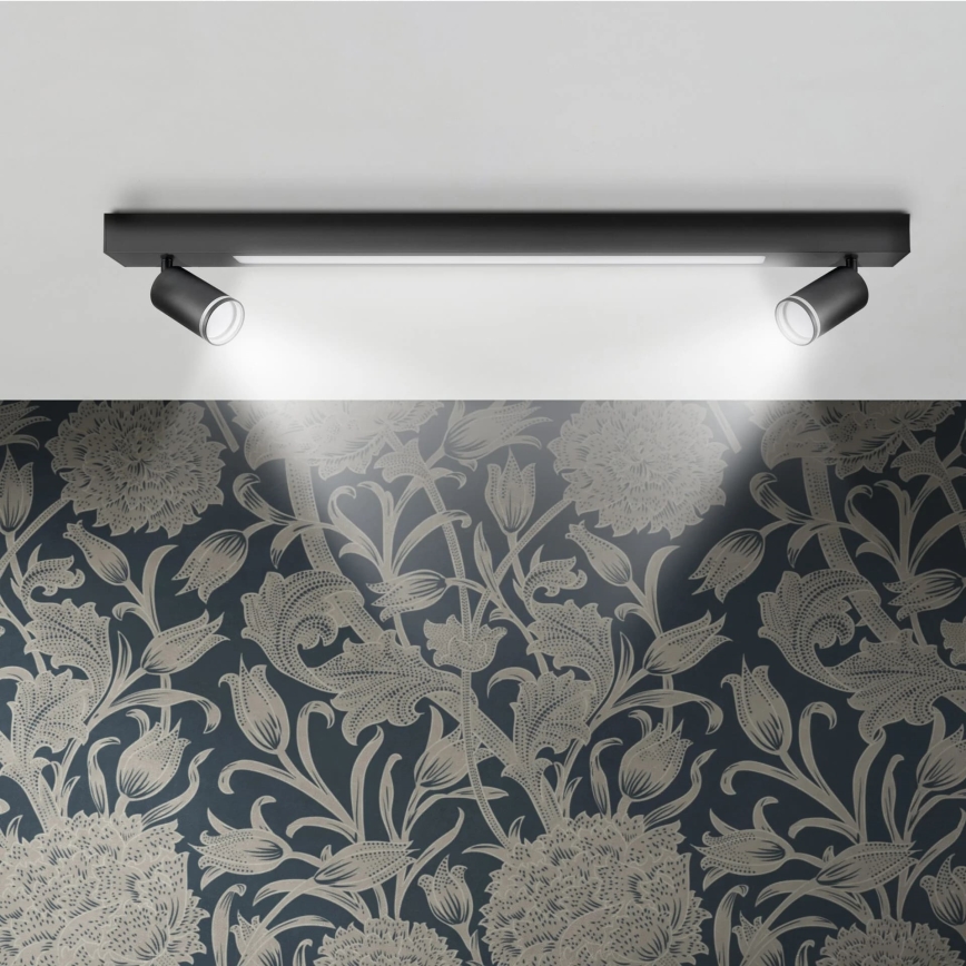 Iluminação de teto LED PARIS LED/24W/230V + 2xGU10/10W preto