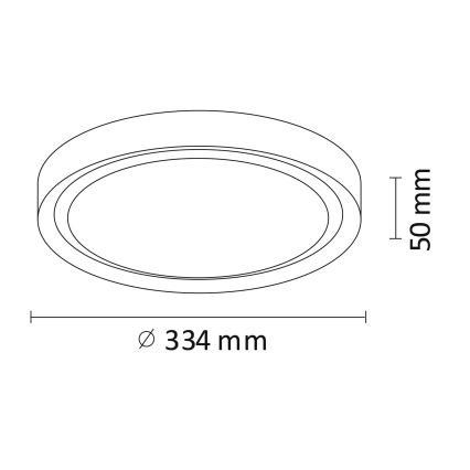 Iluminação de teto LED PERSE LED/15W/230V preta