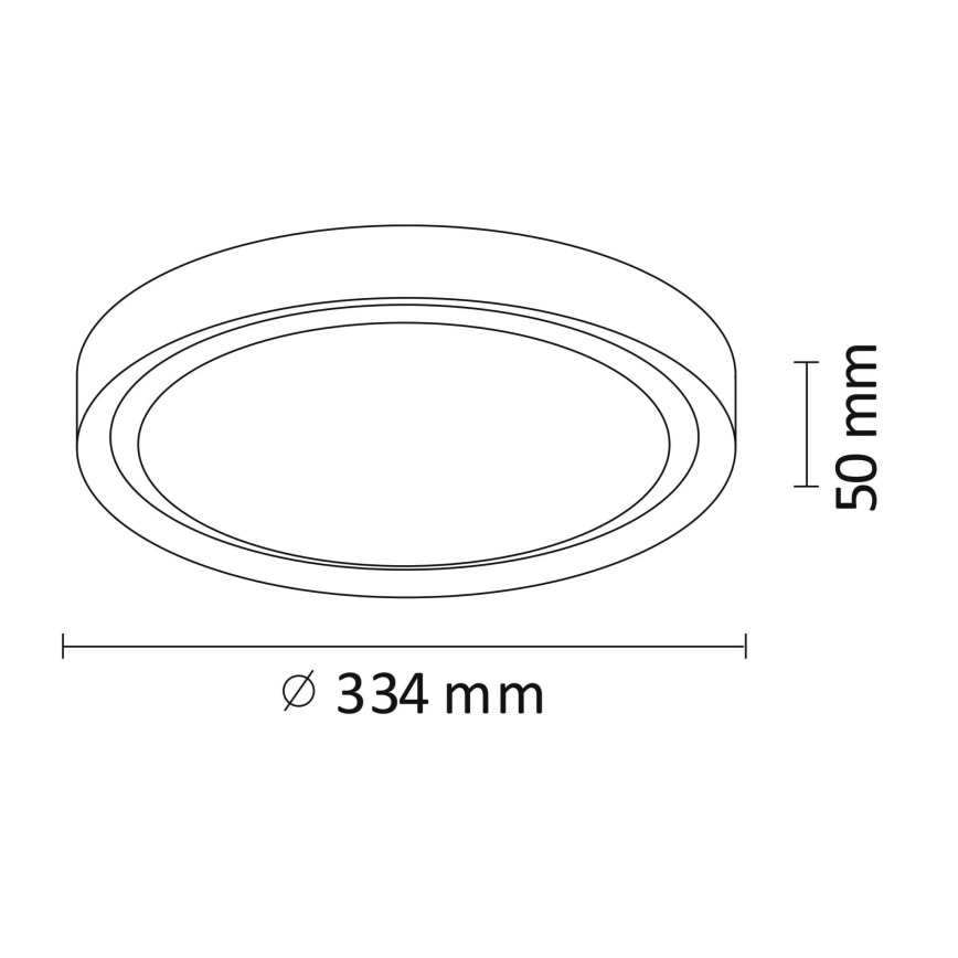 Iluminação de teto LED PERSE LED/15W/230V preta