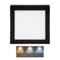 Iluminação de teto LED RAFA LED/18W/230V 3000/4000/6000K 22x22 cm preto