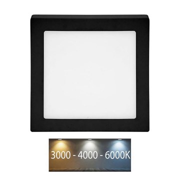 Iluminação de teto LED RAFA LED/18W/230V 3000/4000/6000K 22x22 cm preto