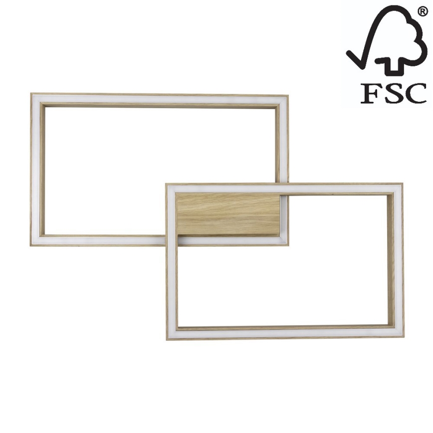 Iluminação de teto LED RAMME LED/48W/230V carvalho mate - certificado por FSC