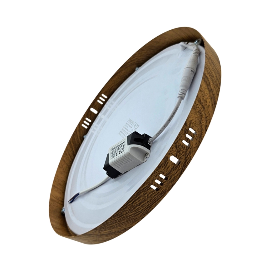 Iluminação de teto LED RING LED/24W/230V 4200K diâmetro 28,5 cm castanho