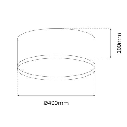 Iluminação de teto LED RONDO LED/18W/230V preto