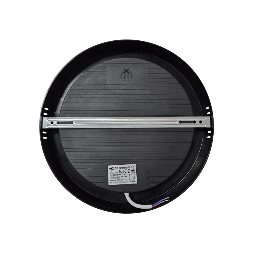Iluminação de teto LED ROUND LED/24W/230V 4000K diâmetro 28,8 cm preto