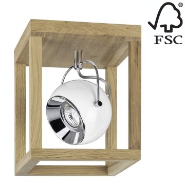 Iluminação de teto LED ROY 1xGU10/5W/230V carvalho mate - certificado por FSC