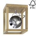 Iluminação de teto LED ROY 1xGU10/5W/230V carvalho mate - certificado por FSC