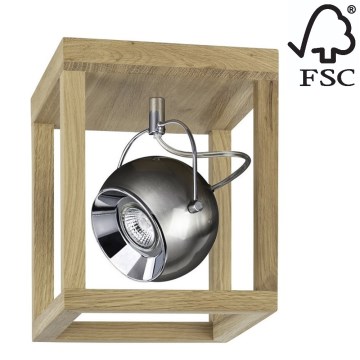 Iluminação de teto LED ROY 1xGU10/5W/230V carvalho mate - certificado por FSC
