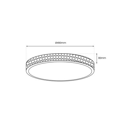 Iluminação de teto LED SHINY LED/34W/230V dourada