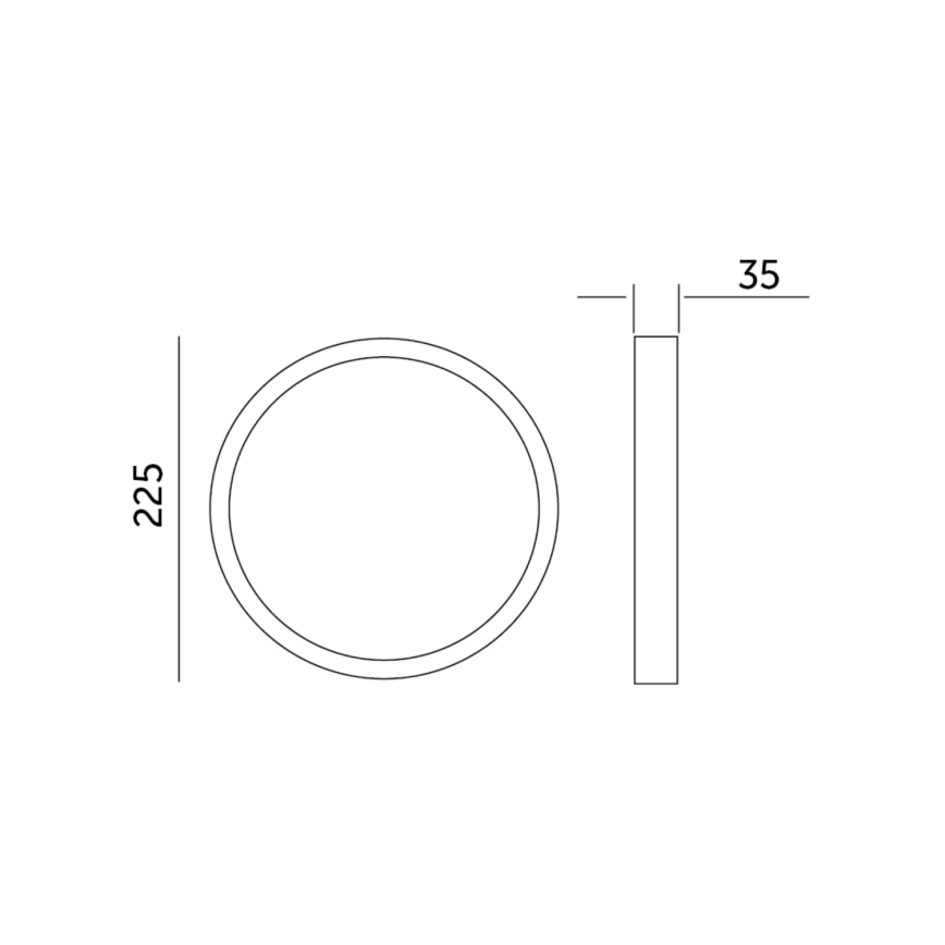Iluminação de teto LED SIGARO CIRCLE LED/18W/230V 4000K IP40
