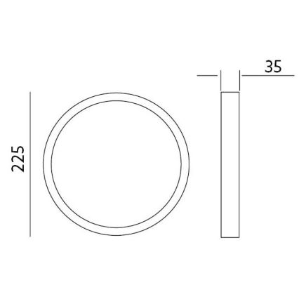 Iluminação de teto LED SIGARO CIRCLE LED/24W/230V 4000K IP40