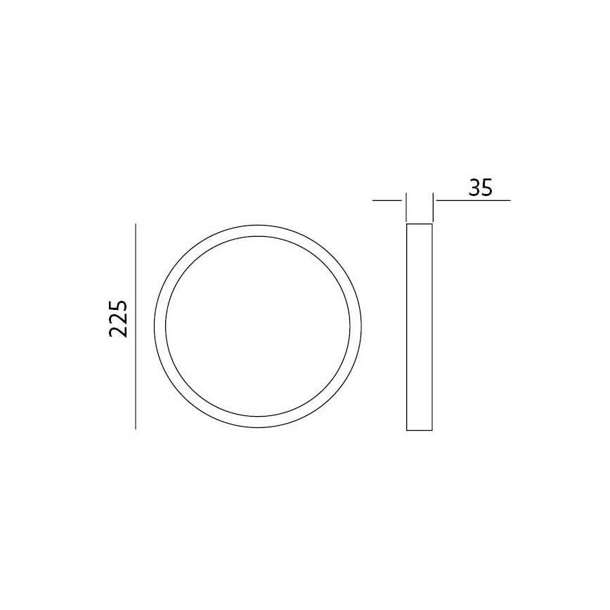 Iluminação de teto LED SIGARO CIRCLE LED/24W/230V 4000K IP40