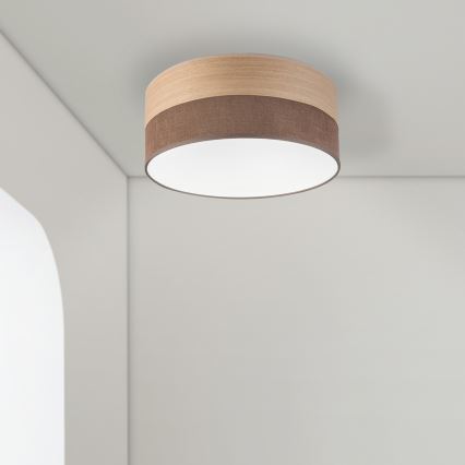 Iluminação de teto LED SIRJA WOOD LED/20W/230V diâmetro 35 cm castanho/carvalho