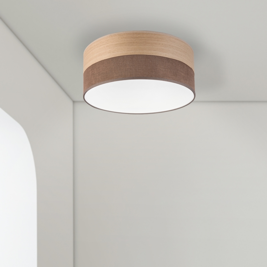 Iluminação de teto LED SIRJA WOOD LED/20W/230V diâmetro 35 cm castanho/carvalho