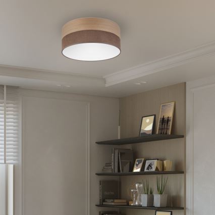 Iluminação de teto LED SIRJA WOOD LED/20W/230V diâmetro 35 cm castanho/carvalho
