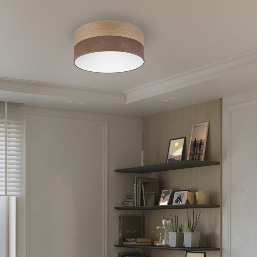 Iluminação de teto LED SIRJA WOOD LED/20W/230V diâmetro 35 cm castanho/carvalho