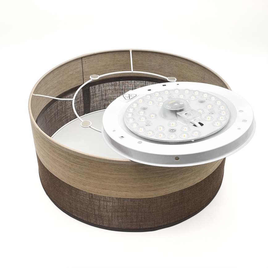 Iluminação de teto LED SIRJA WOOD LED/20W/230V diâmetro 35 cm castanho/carvalho