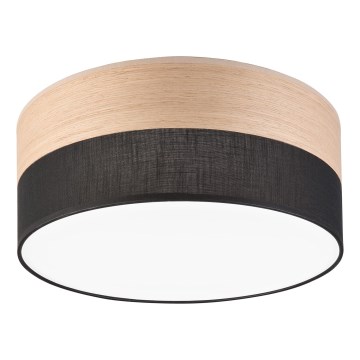 Iluminação de teto LED SIRJA WOOD LED/20W/230V diâmetro 35 cm preto/carvalho