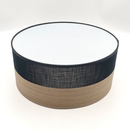 Iluminação de teto LED SIRJA WOOD LED/20W/230V diâmetro 35 cm preto/carvalho