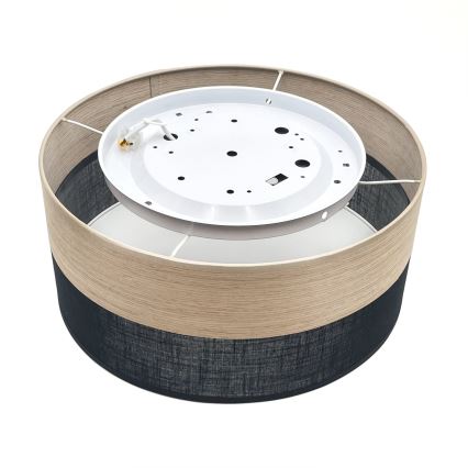Iluminação de teto LED SIRJA WOOD LED/20W/230V diâmetro 35 cm preto/carvalho