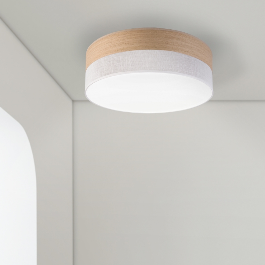Iluminação de teto LED SIRJA WOOD LED/36W/230V diâmetro 45 cm branco/carvalho