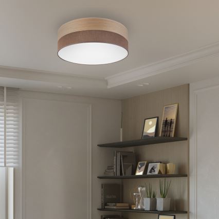 Iluminação de teto LED SIRJA WOOD LED/36W/230V diâmetro 45 cm castanho/carvalho