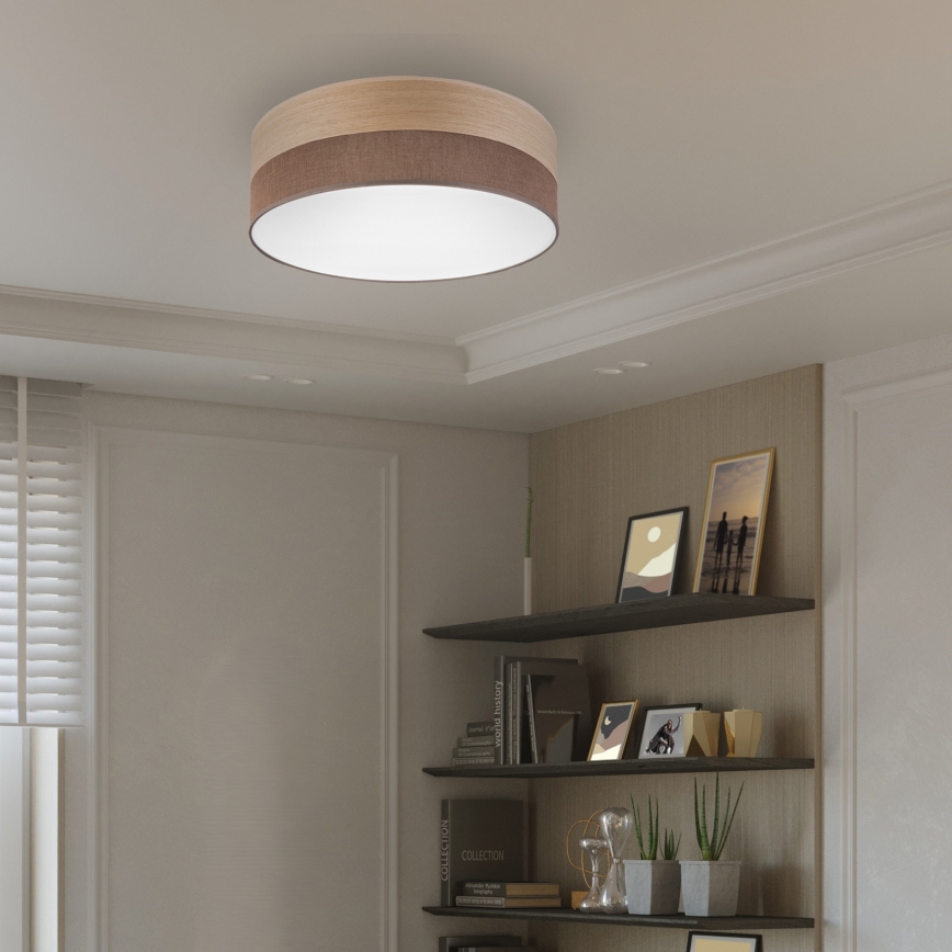 Iluminação de teto LED SIRJA WOOD LED/36W/230V diâmetro 45 cm castanho/carvalho