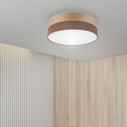 Iluminação de teto LED SIRJA WOOD LED/36W/230V diâmetro 45 cm castanho/carvalho