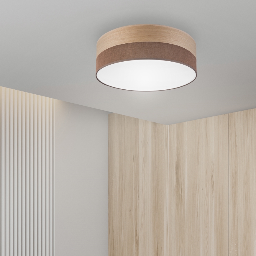 Iluminação de teto LED SIRJA WOOD LED/36W/230V diâmetro 45 cm castanho/carvalho