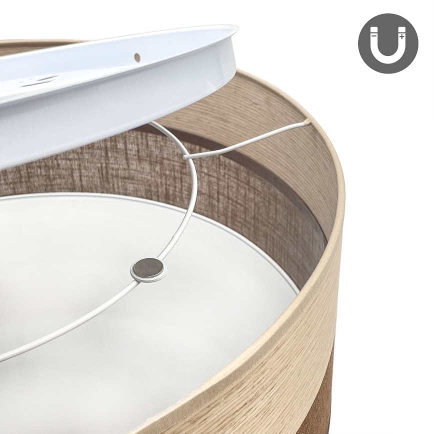 Iluminação de teto LED SIRJA WOOD LED/36W/230V diâmetro 45 cm castanho/carvalho