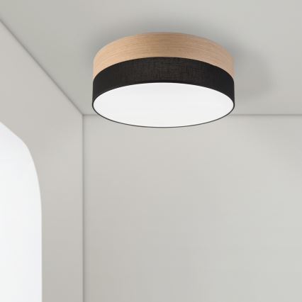 Iluminação de teto LED SIRJA WOOD LED/36W/230V diâmetro 45 cm preto/carvalho