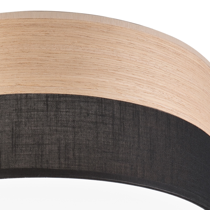 Iluminação de teto LED SIRJA WOOD LED/36W/230V diâmetro 45 cm preto/carvalho