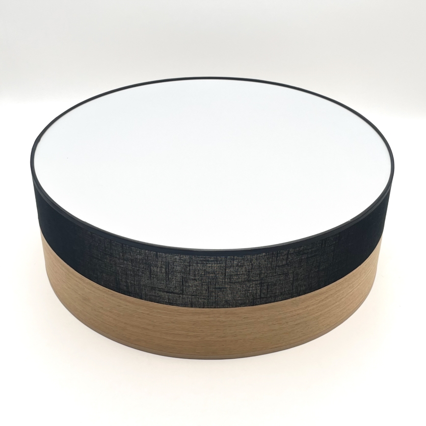 Iluminação de teto LED SIRJA WOOD LED/36W/230V diâmetro 45 cm preto/carvalho