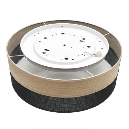 Iluminação de teto LED SIRJA WOOD LED/36W/230V diâmetro 45 cm preto/carvalho