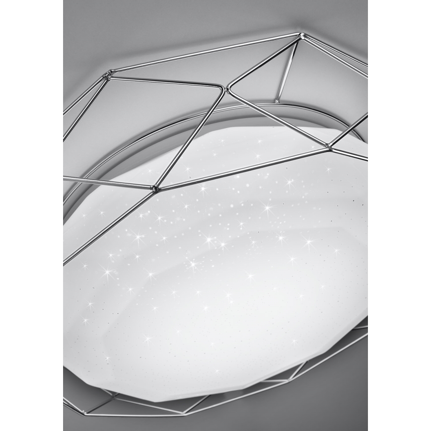Iluminação de teto LED SVEN LED/24W/230V diâmetro 43 cm cromado brilhante