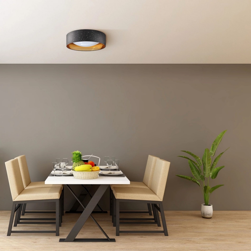 Iluminação de teto LED TULUZA LED/18W/230V diâmetro 32 cm preto