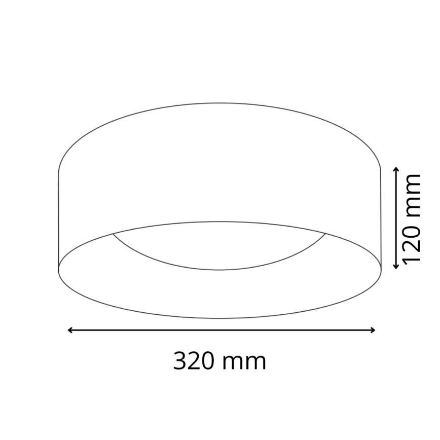 Iluminação de teto LED TULUZA LED/18W/230V diâmetro 32 cm preto