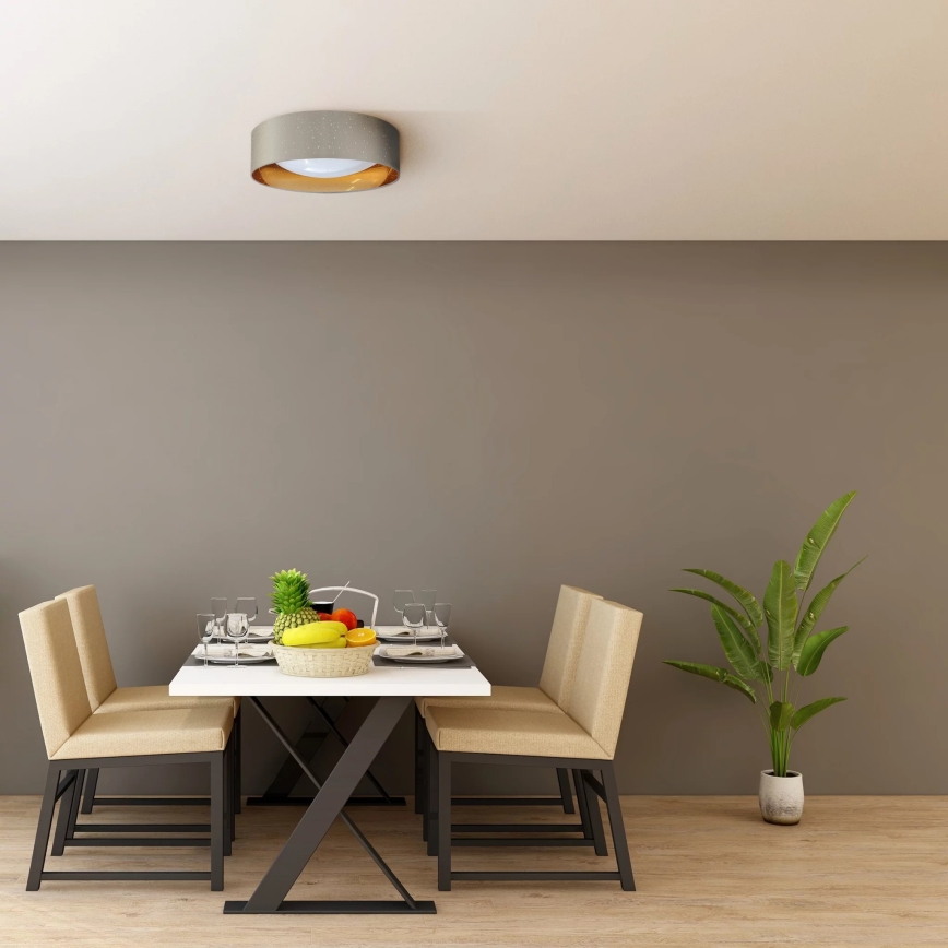 Iluminação de teto LED TULUZA LED/24W/230V diâmetro 40 cm castanho