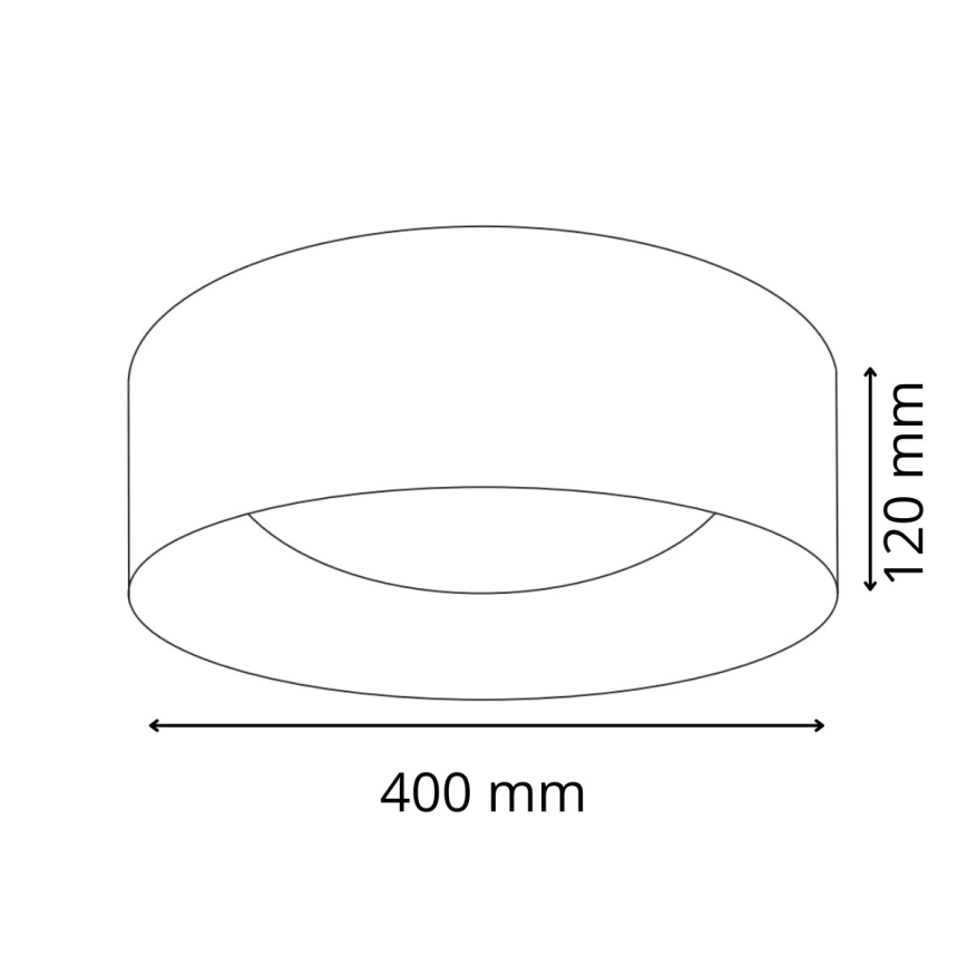 Iluminação de teto LED TULUZA LED/24W/230V diâmetro 40 cm preto