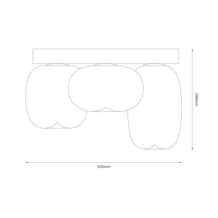Iluminação de teto LED VASO LED/12W/230V diâmetro 42 cm branco