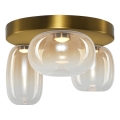 Iluminação de teto LED VASO LED/12W/230V diâmetro 42 cm dourado/fumado