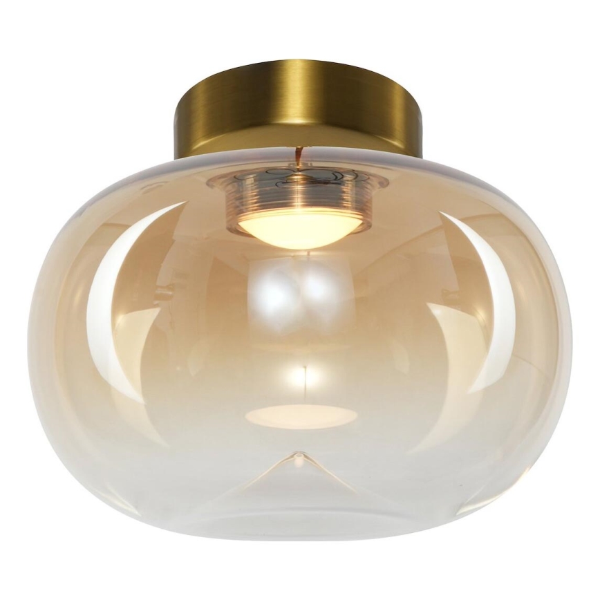 Iluminação de teto LED VASO LED/4W/230V diâmetro 18 cm dourado/fumado
