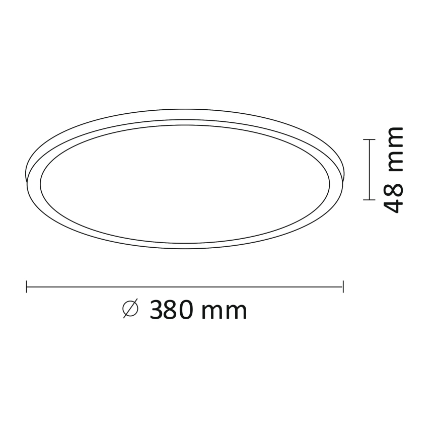 Iluminação de teto LED WOODY LED/24W/230V d. 38 cm