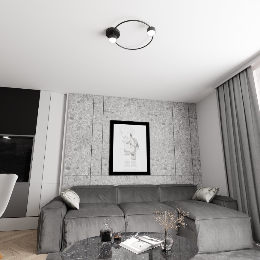 Iluminação de teto LUCIO 2xGX53/12W/230V preto