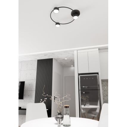 Iluminação de teto LUCIO 3xGX53/12W/230V preto