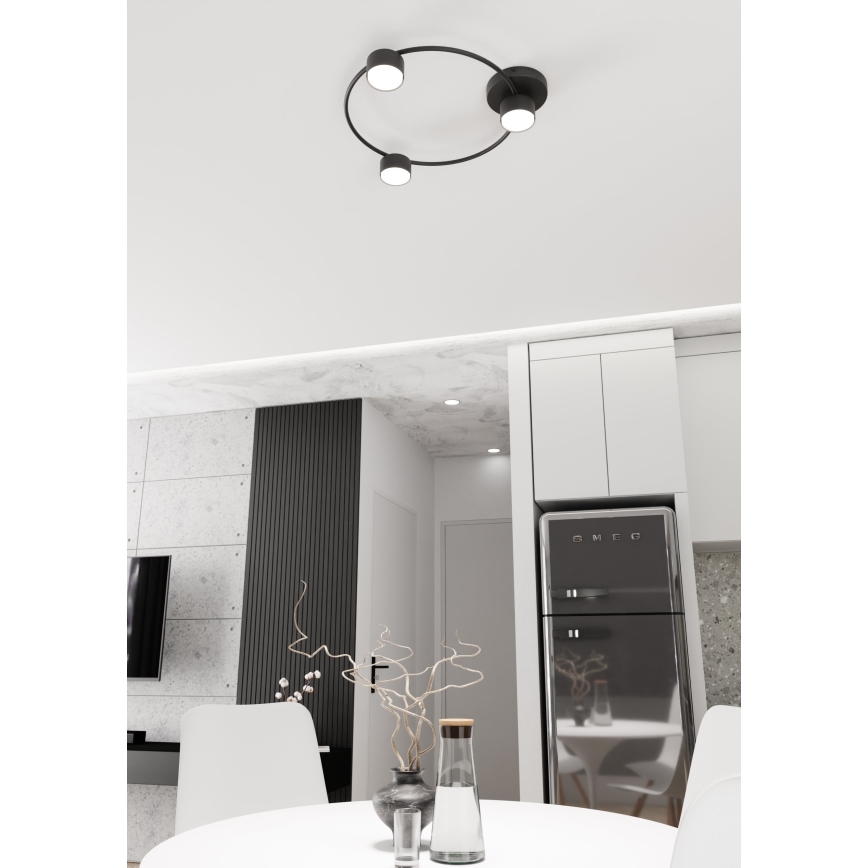 Iluminação de teto LUCIO 3xGX53/12W/230V preto