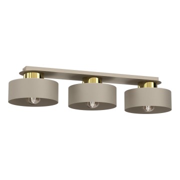 Iluminação de teto MARTI 3xE27/15W/230V bege/dourado