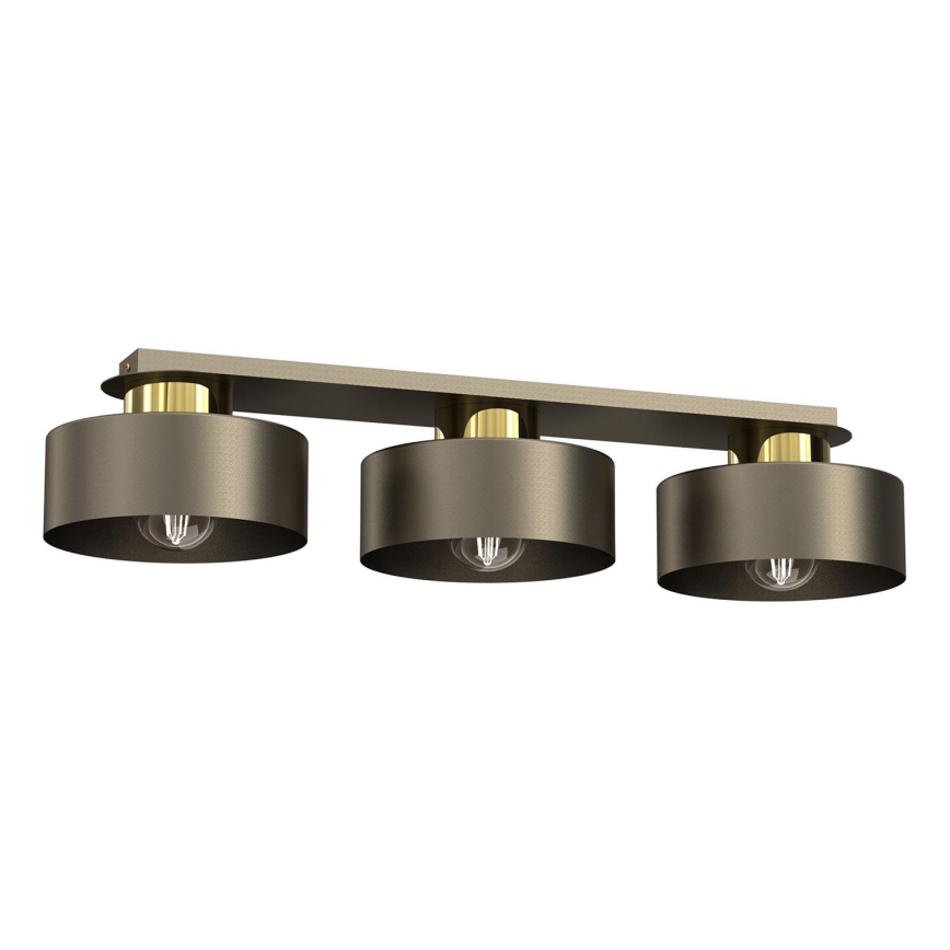 Iluminação de teto MARTI 3xE27/15W/230V latão/dourado