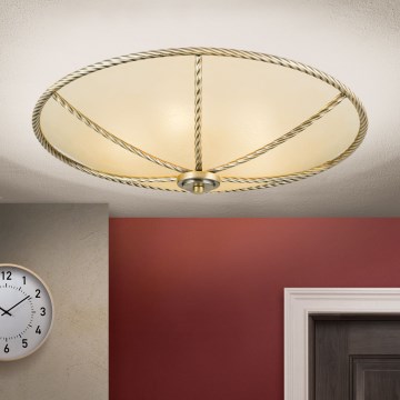 Iluminação de teto MAURO 5xE27/60W/230V diâmetro 56 cm bronze