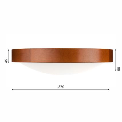 Iluminação de teto MEDA 2xE27/60W/230V pinho - FSC certificado